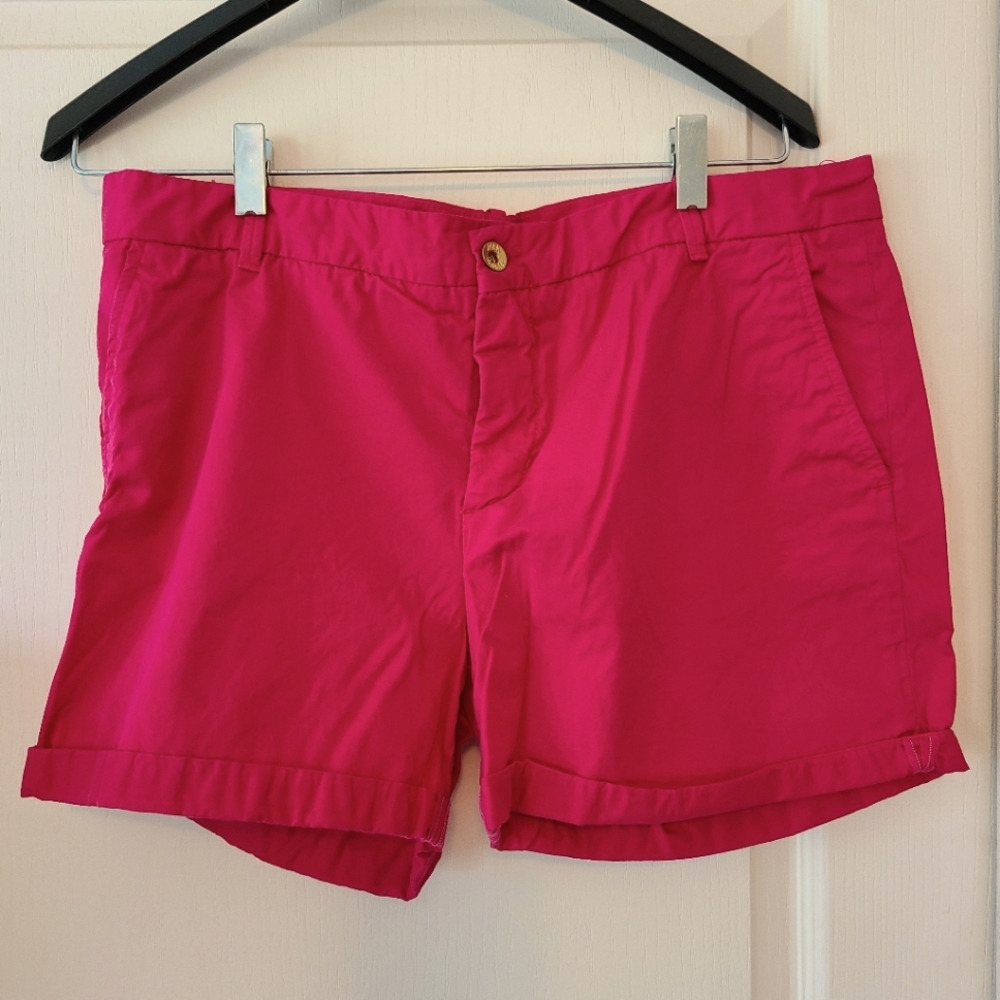 Magenta Cuffed Shorts